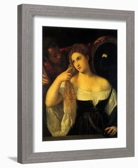 Woman at Her Toilet-Titian (Tiziano Vecelli)-Framed Giclee Print