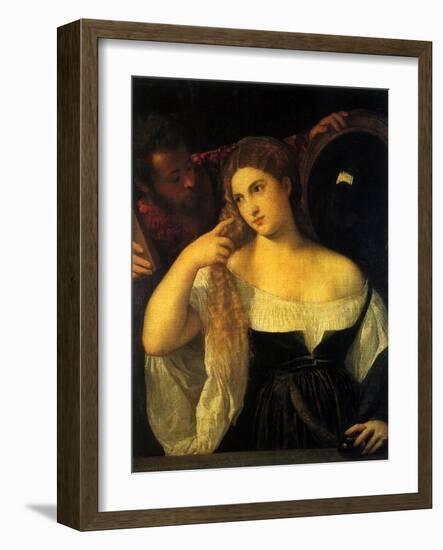 Woman at Her Toilet-Titian (Tiziano Vecelli)-Framed Giclee Print