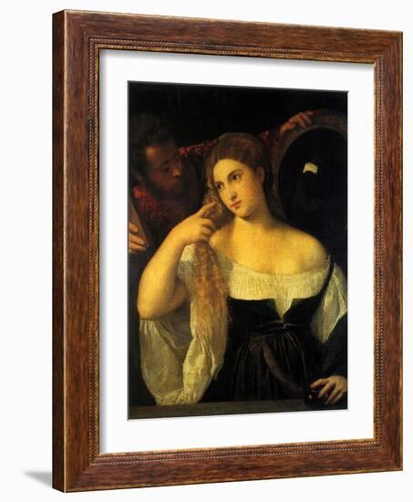 Woman at Her Toilet-Titian (Tiziano Vecelli)-Framed Giclee Print