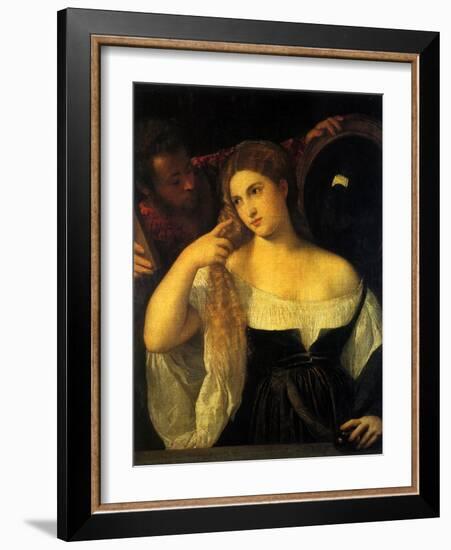 Woman at Her Toilet-Titian (Tiziano Vecelli)-Framed Giclee Print