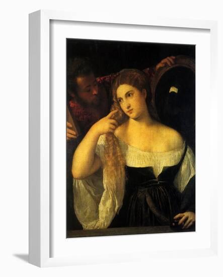 Woman at Her Toilet-Titian (Tiziano Vecelli)-Framed Giclee Print