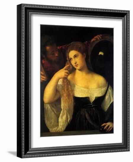 Woman at Her Toilet-Titian (Tiziano Vecelli)-Framed Giclee Print