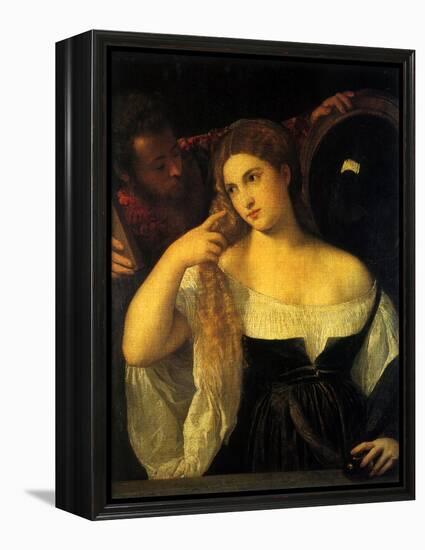 Woman at Her Toilet-Titian (Tiziano Vecelli)-Framed Premier Image Canvas