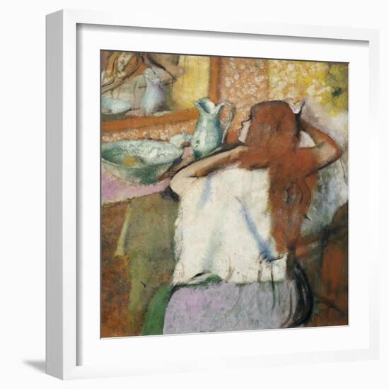 Woman at Her Toilet-Edgar Degas-Framed Giclee Print