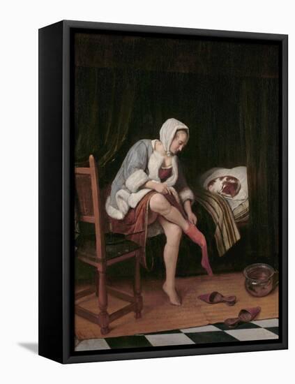 Woman at Her Toilet-Jan Havicksz Steen-Framed Premier Image Canvas