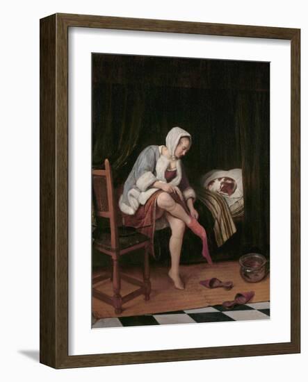 Woman at Her Toilet-Jan Havicksz Steen-Framed Giclee Print