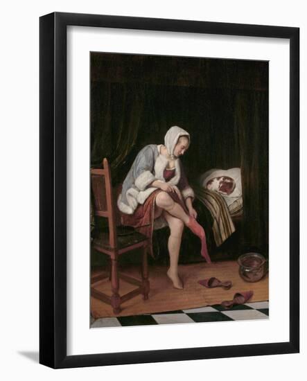 Woman at Her Toilet-Jan Havicksz Steen-Framed Giclee Print