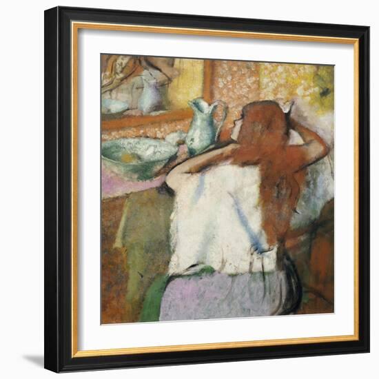 Woman at Her Toilet-Edgar Degas-Framed Giclee Print