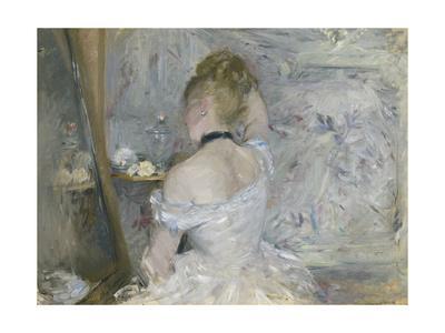 Summer Young woman at the window by Berthe Morisot Giclee Repro on Canvas