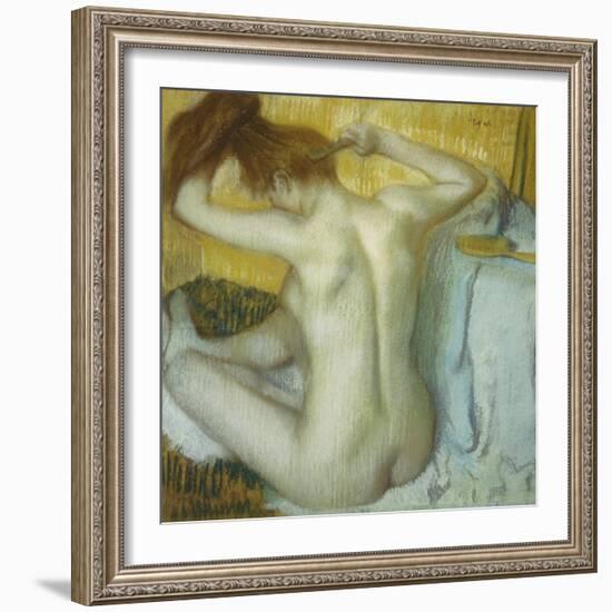 Woman at Her Toilette, 1885-Edgar Degas-Framed Giclee Print