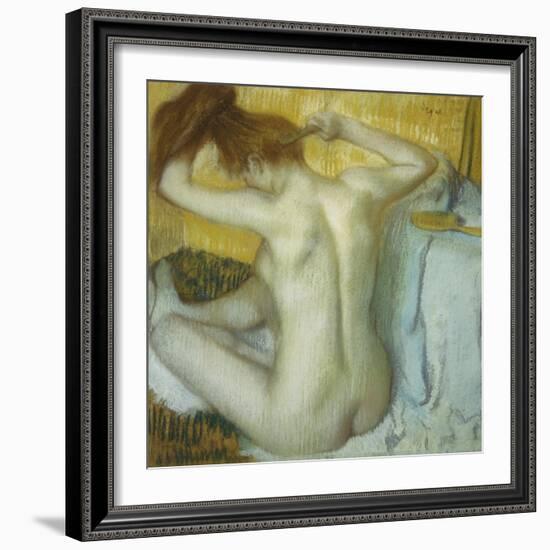 Woman at Her Toilette, 1885-Edgar Degas-Framed Giclee Print