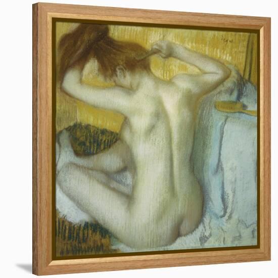 Woman at Her Toilette, 1885-Edgar Degas-Framed Premier Image Canvas