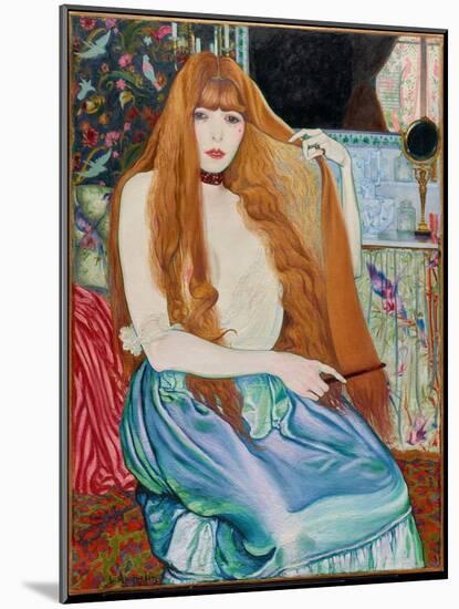 Woman at Her Toilette, 1889 (Oil on Canvas)-Louis Anquetin-Mounted Giclee Print