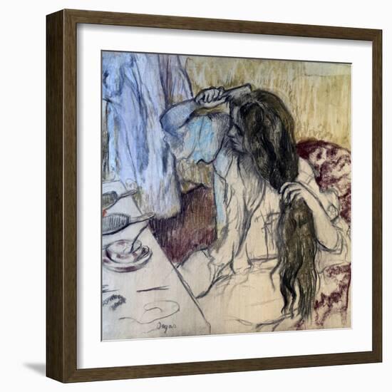 Woman at Her Toilette, 1889-Edgar Degas-Framed Giclee Print