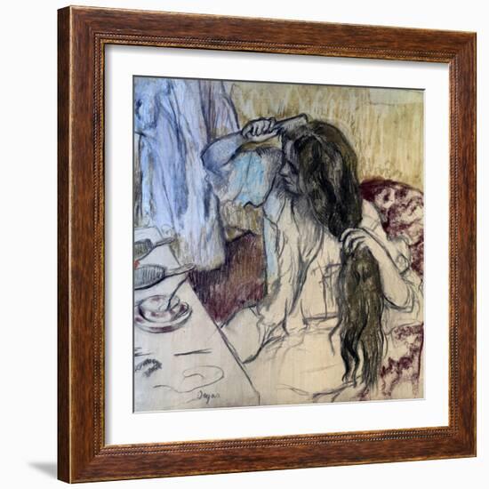 Woman at Her Toilette, 1889-Edgar Degas-Framed Giclee Print