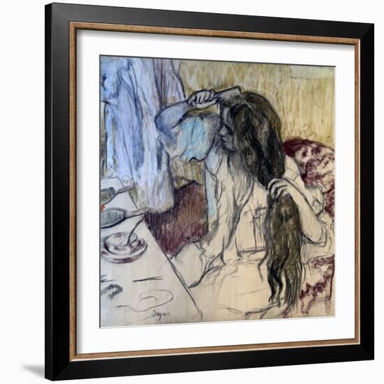 Woman at Her Toilette, 1889-Edgar Degas-Framed Giclee Print