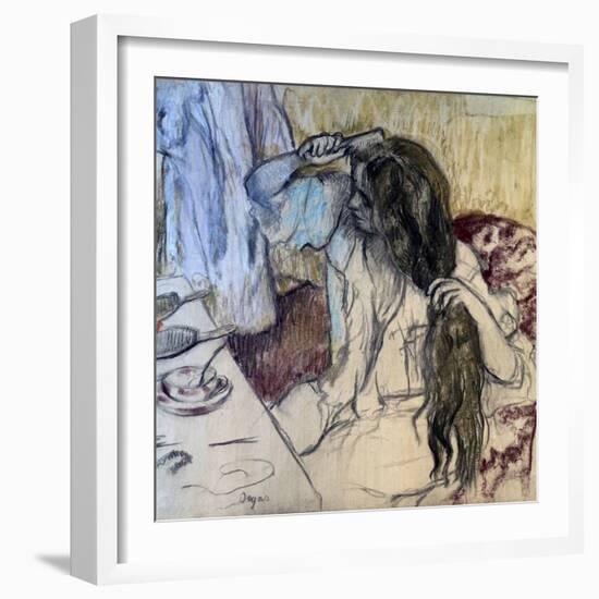 Woman at Her Toilette, 1889-Edgar Degas-Framed Giclee Print