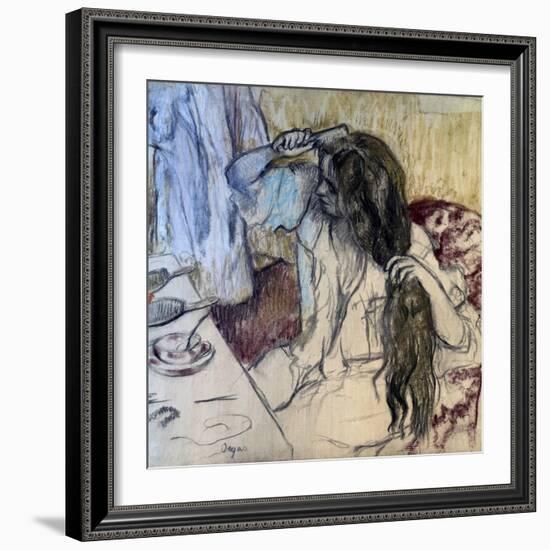 Woman at Her Toilette, 1889-Edgar Degas-Framed Giclee Print