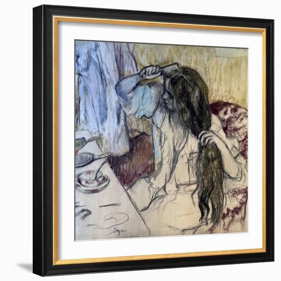 Woman at Her Toilette, 1889-Edgar Degas-Framed Giclee Print