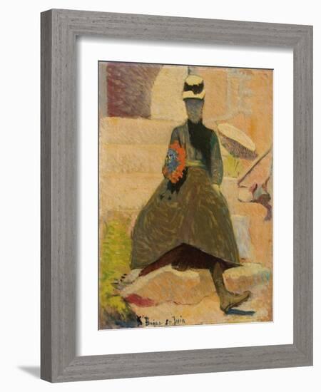 Woman at Saint-Briac, 1886-Emile Bernard-Framed Giclee Print