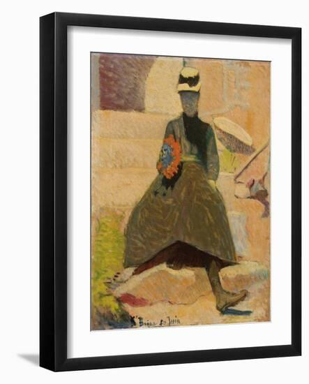 Woman at Saint-Briac, 1886-Emile Bernard-Framed Giclee Print