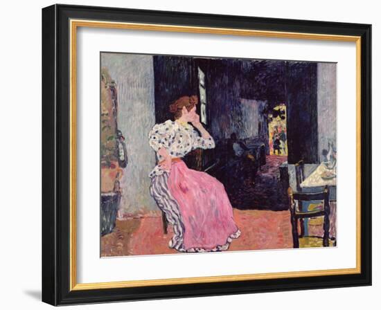 Woman at the Cabaret, 1891 (Oil on Canvas)-Louis Valtat-Framed Giclee Print