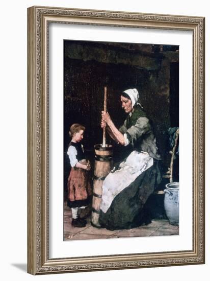 Woman at the Churn, C1864-1900-Mihaly Munkacsy-Framed Giclee Print