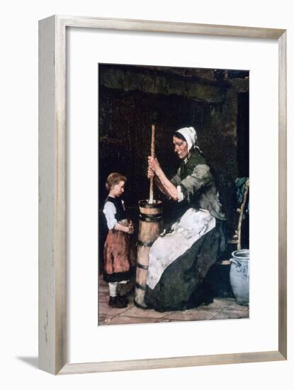 Woman at the Churn, C1864-1900-Mihaly Munkacsy-Framed Giclee Print