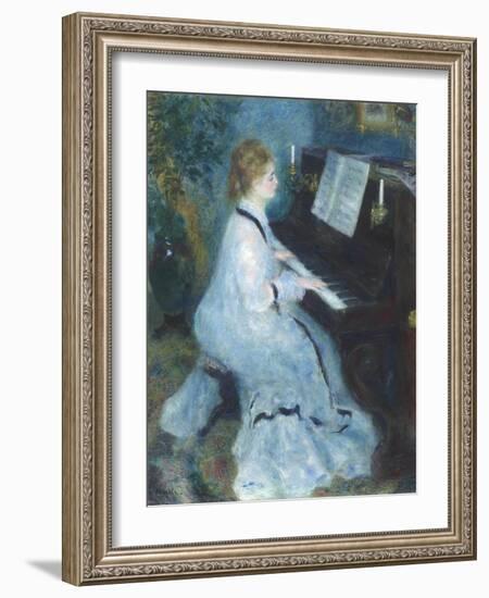 Woman at the Piano, 1875-76-Pierre Auguste Renoir-Framed Giclee Print