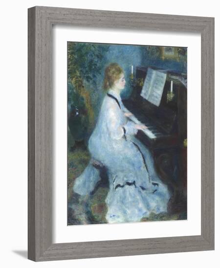 Woman at the Piano, 1875-76-Pierre Auguste Renoir-Framed Giclee Print