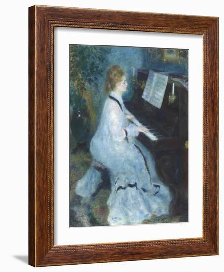 Woman at the Piano, 1875-76-Pierre Auguste Renoir-Framed Giclee Print