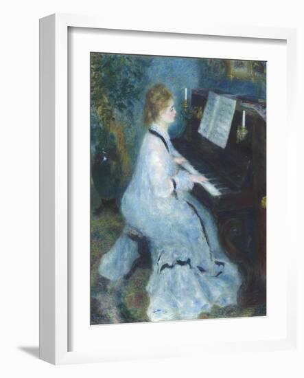 Woman at the Piano, 1875-76-Pierre Auguste Renoir-Framed Giclee Print