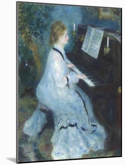 Woman at the Piano, 1875-76-Pierre Auguste Renoir-Mounted Giclee Print
