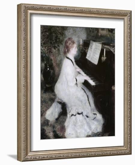 Woman at the Piano, 1875/76-Pierre-Auguste Renoir-Framed Giclee Print