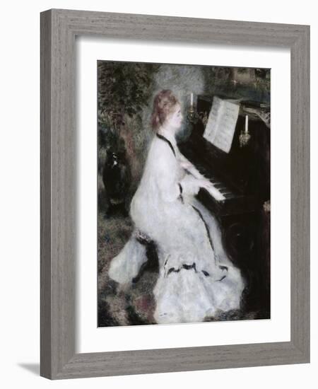 Woman at the Piano, 1875/76-Pierre-Auguste Renoir-Framed Giclee Print