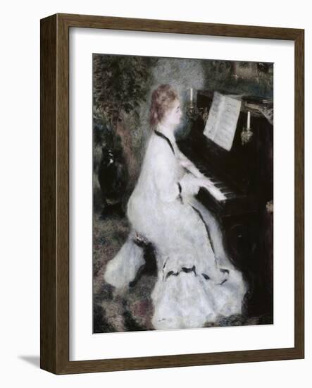 Woman at the Piano, 1875/76-Pierre-Auguste Renoir-Framed Giclee Print