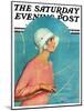 "Woman at the Rudder," Saturday Evening Post Cover, August 17, 1929-Penrhyn Stanlaws-Mounted Giclee Print