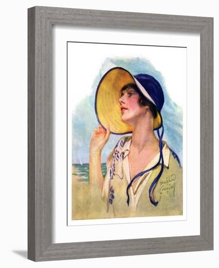 "Woman at the Shore,"August 20, 1927-Bradshaw Crandall-Framed Giclee Print