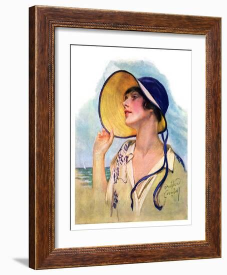 "Woman at the Shore,"August 20, 1927-Bradshaw Crandall-Framed Giclee Print