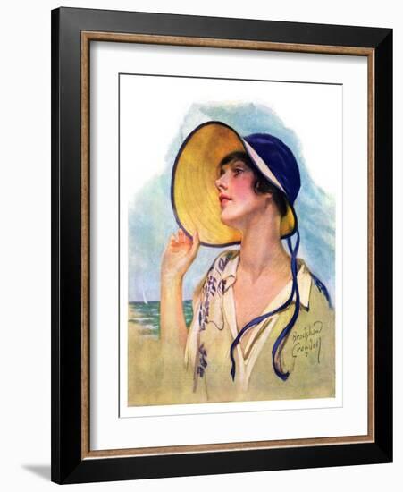 "Woman at the Shore,"August 20, 1927-Bradshaw Crandall-Framed Giclee Print