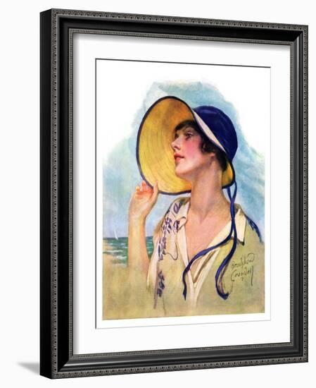 "Woman at the Shore,"August 20, 1927-Bradshaw Crandall-Framed Giclee Print