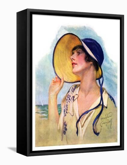 "Woman at the Shore,"August 20, 1927-Bradshaw Crandall-Framed Premier Image Canvas