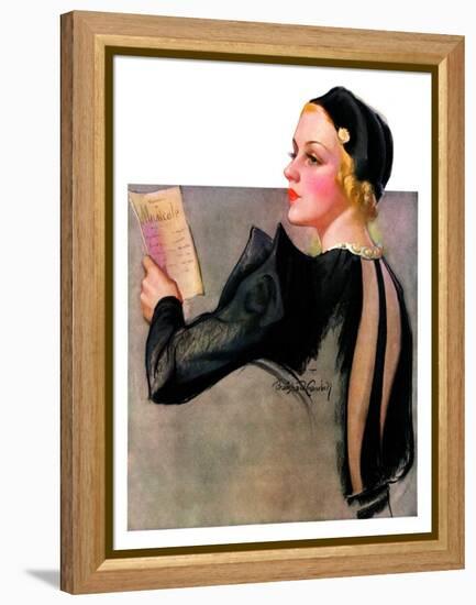 "Woman at the Theater,"April 13, 1935-Bradshaw Crandall-Framed Premier Image Canvas