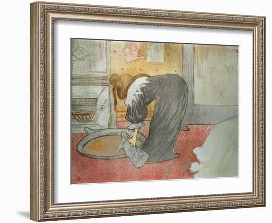 Woman at the Tub from 'Elles', 1896-Henri de Toulouse-Lautrec-Framed Giclee Print