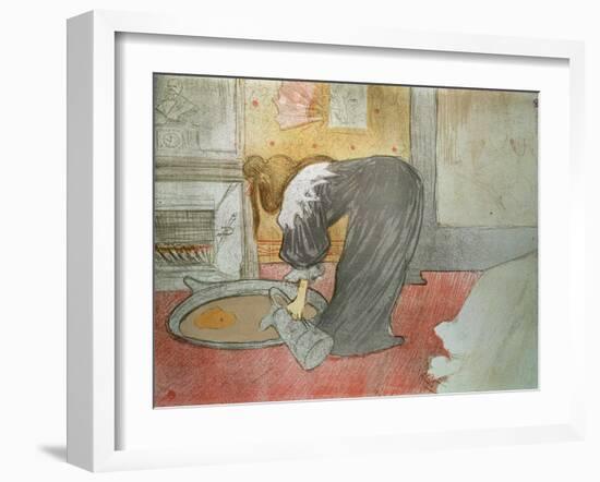 Woman at the Tub from 'Elles', 1896-Henri de Toulouse-Lautrec-Framed Giclee Print