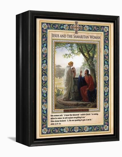 Woman at the Well: Jesus and the Samaritan Woman-Carl Bloch-Framed Premier Image Canvas