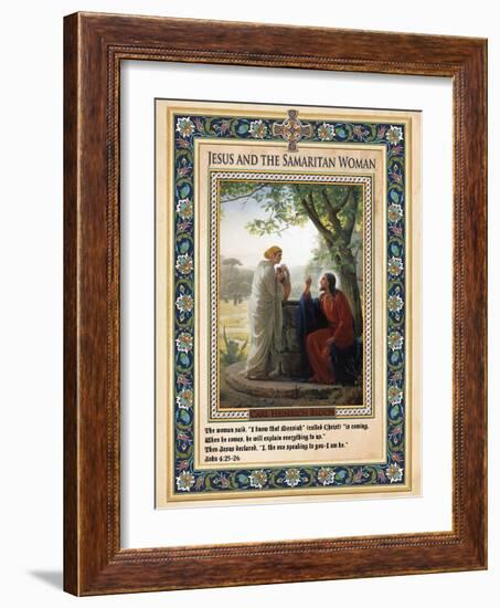 Woman at the Well: Jesus and the Samaritan Woman-Carl Bloch-Framed Giclee Print