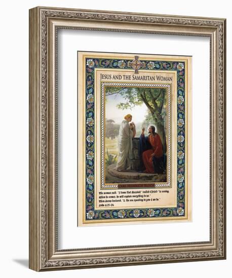 Woman at the Well: Jesus and the Samaritan Woman-Carl Bloch-Framed Giclee Print