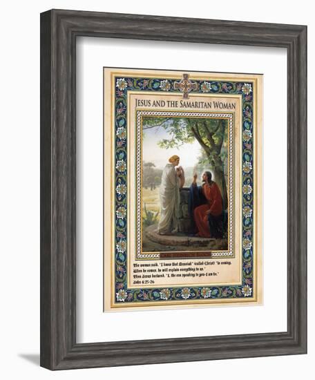 Woman at the Well: Jesus and the Samaritan Woman-Carl Bloch-Framed Giclee Print