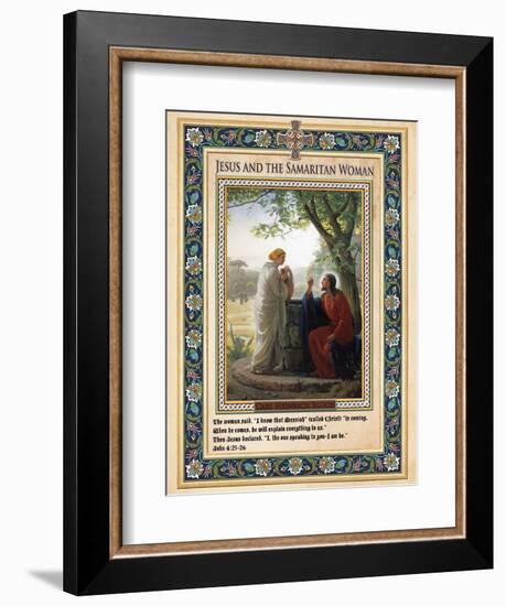 Woman at the Well: Jesus and the Samaritan Woman-Carl Bloch-Framed Giclee Print